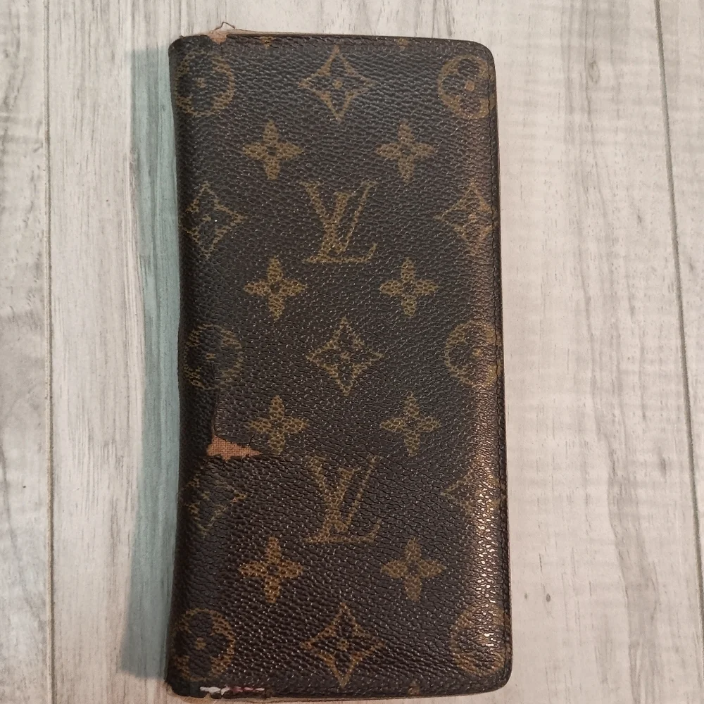 LOUIS VUITTON PORTE FOUIL BROZA MONOGRAM CANVAS Brown PVC WOMEN'S Used